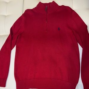 Red half zip Ralph Lauren sweater